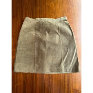 Vintage Fox Run Workshop Women's Tan Suede Leather Mini-Skirt - Size 11
